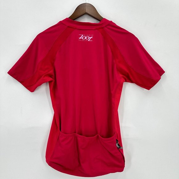 Zoot Sports Top Womens Pullover Cycling 1/4 Zip Back Pockets Pink M - Picture 2 of 10